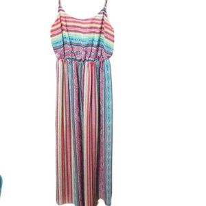 Love Reign Multicolored Sheer Maxi Dress